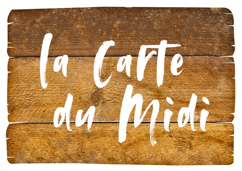 La carte menu du midi du restaurant l'Etable à la Bresse